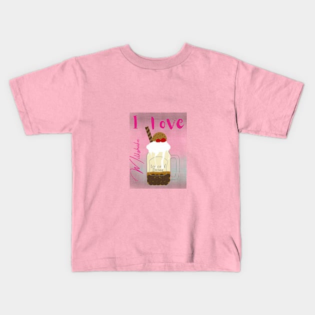 I love milkshake Kids T-Shirt by Prince